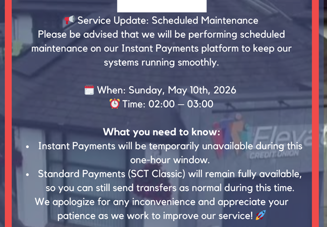 Service Update: Scheduled Maintenance